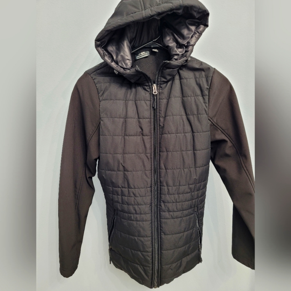 New Balance fleece lined hooded jacket black size small